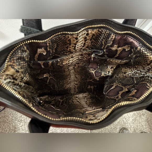 Aqua Madonna Cowhide Leopard Print Shoulder Bag Leather - Picture 6 of 6